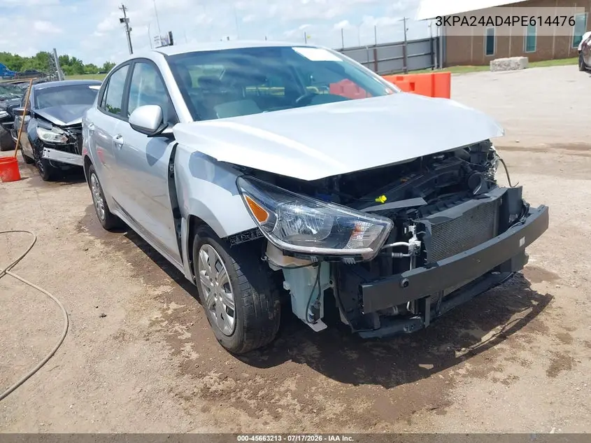2023 Kia Rio S VIN: 3KPA24AD4PE614476 Lot: 45663213