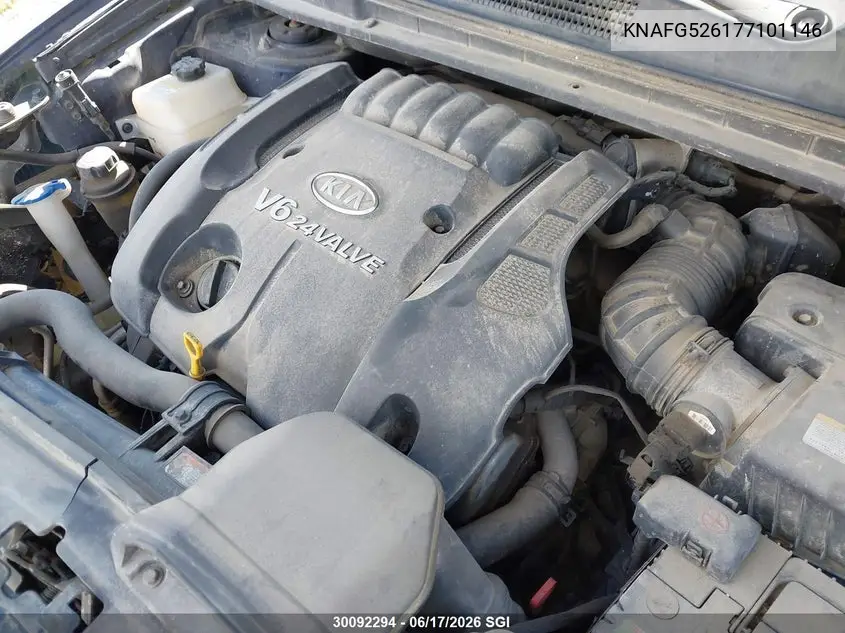 2007 Kia Rondo Lx/Ex VIN: KNAFG526177101146 Lot: 30092294
