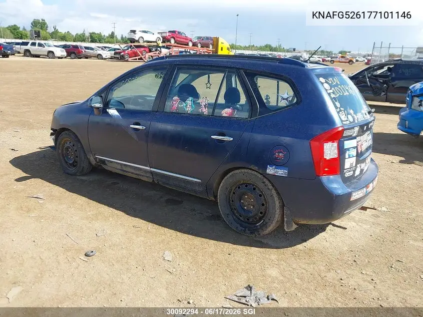 2007 Kia Rondo Lx/Ex VIN: KNAFG526177101146 Lot: 30092294