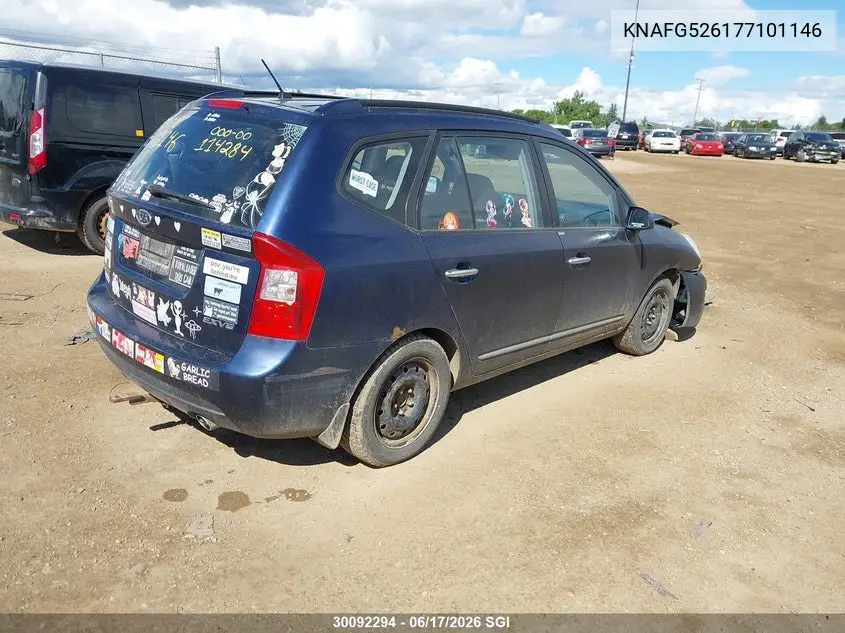 2007 Kia Rondo Lx/Ex VIN: KNAFG526177101146 Lot: 30092294
