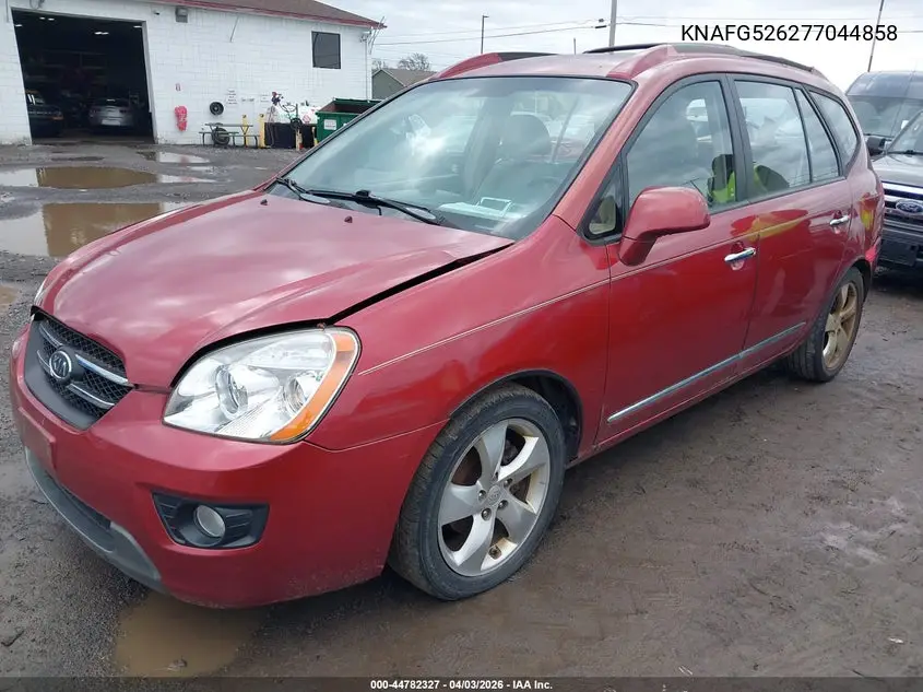2007 Kia Rondo Ex V6 VIN: KNAFG526277044858 Lot: 44782327