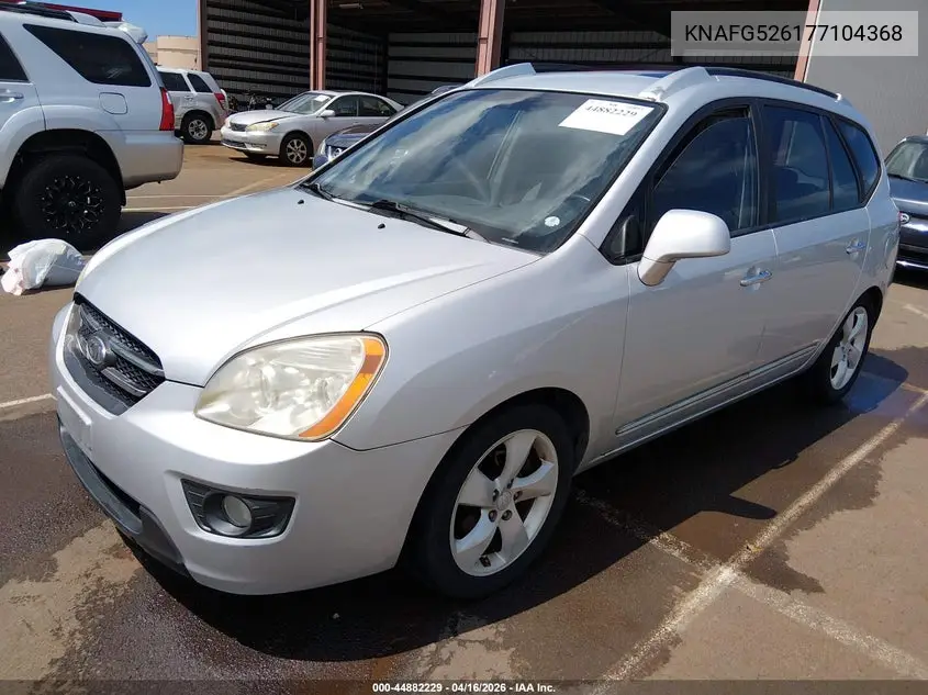 2007 Kia Rondo Ex V6 VIN: KNAFG526177104368 Lot: 44882229