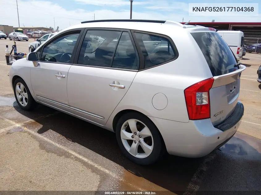 2007 Kia Rondo Ex V6 VIN: KNAFG526177104368 Lot: 44882229