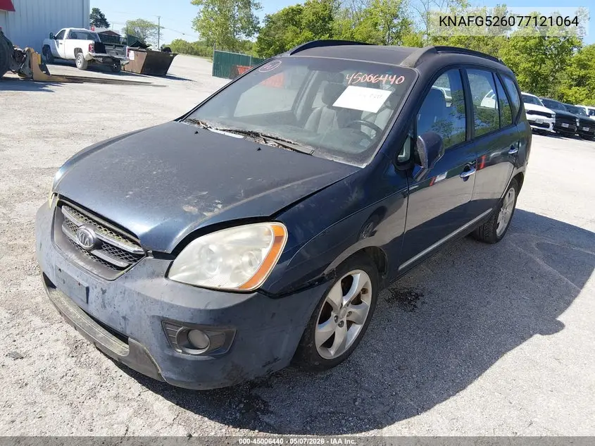 2007 Kia Rondo Ex V6 VIN: KNAFG526077121064 Lot: 45006440