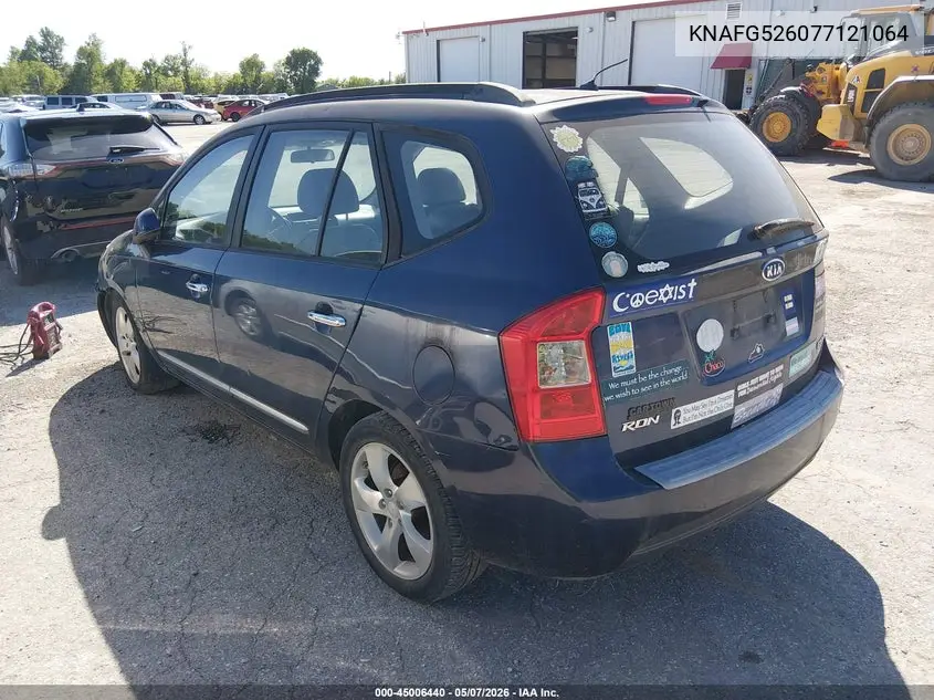 2007 Kia Rondo Ex V6 VIN: KNAFG526077121064 Lot: 45006440