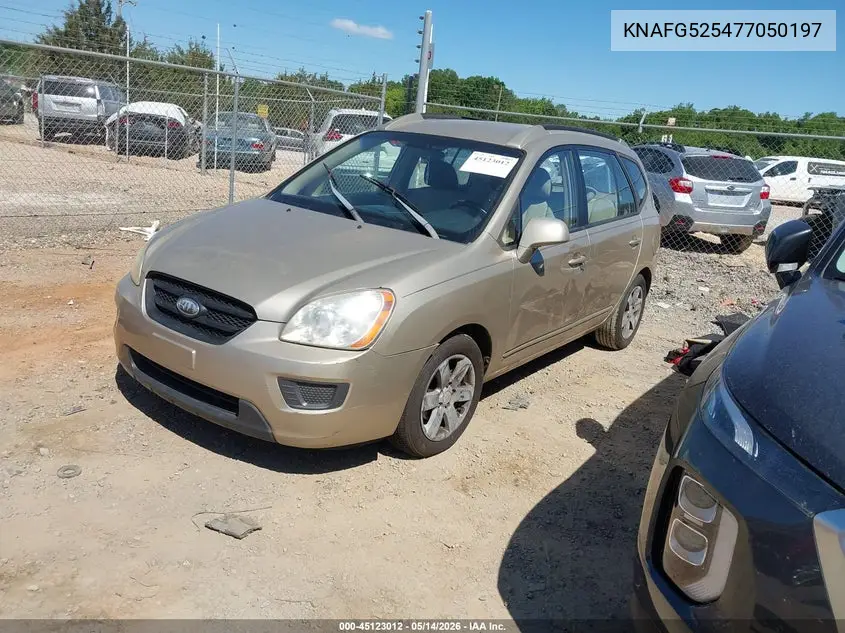 2007 Kia Rondo Lx VIN: KNAFG525477050197 Lot: 45123012