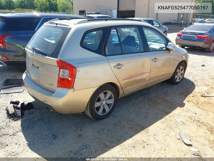 2007 Kia Rondo Lx VIN: KNAFG525477050197 Lot: 45123012