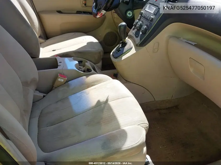 2007 Kia Rondo Lx VIN: KNAFG525477050197 Lot: 45123012