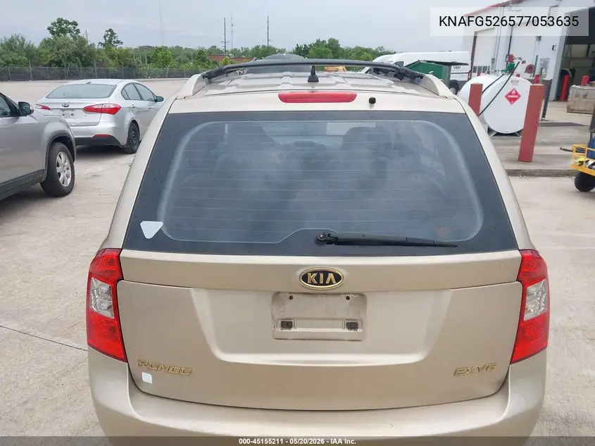 2007 Kia Rondo Ex V6 VIN: KNAFG526577053635 Lot: 45155211