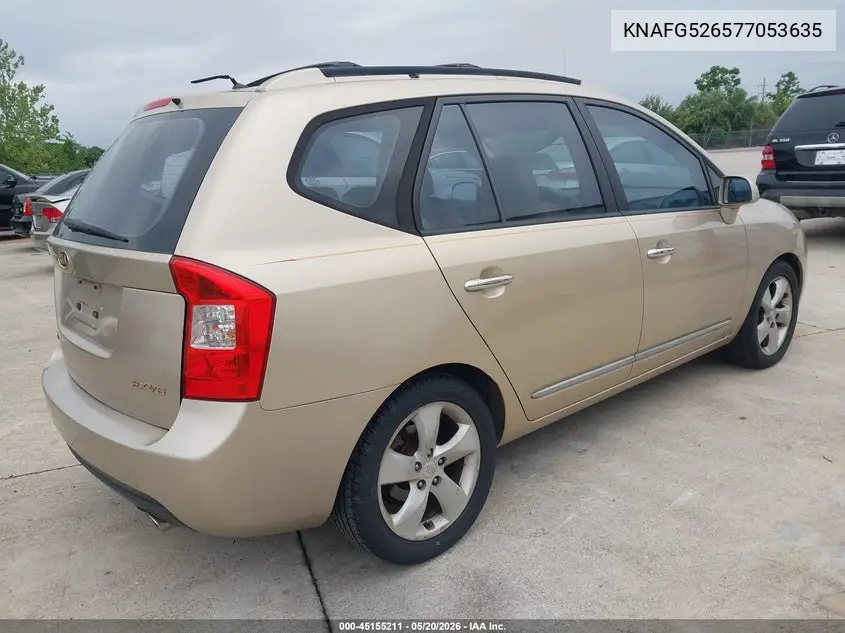 2007 Kia Rondo Ex V6 VIN: KNAFG526577053635 Lot: 45155211