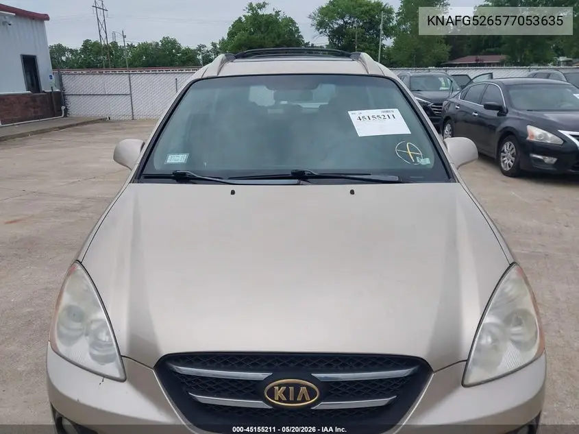2007 Kia Rondo Ex V6 VIN: KNAFG526577053635 Lot: 45155211
