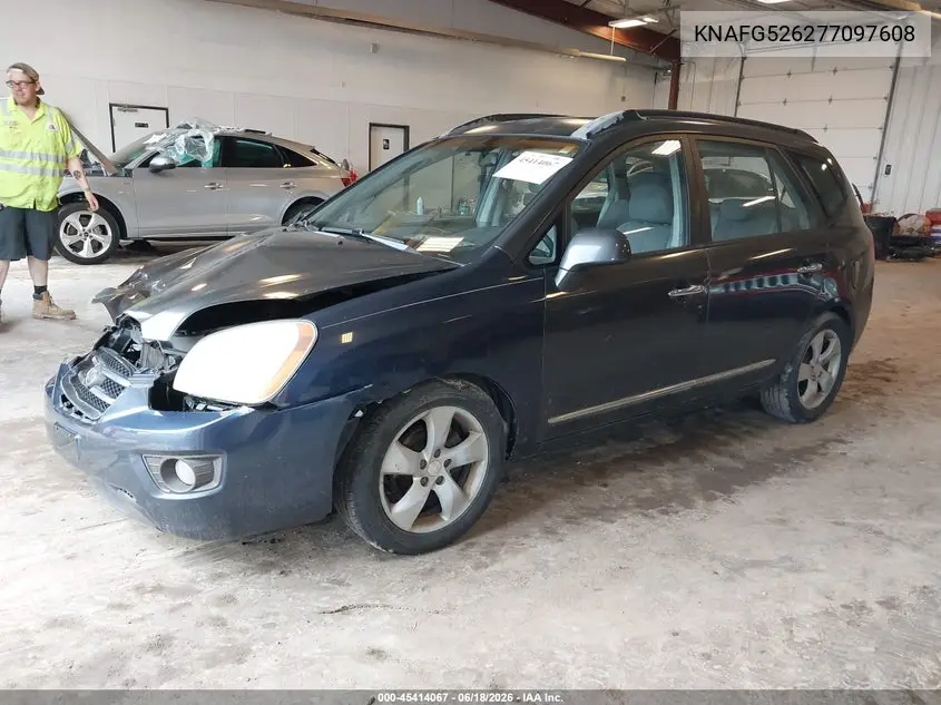 2007 Kia Rondo Ex V6 VIN: KNAFG526277097608 Lot: 45414067