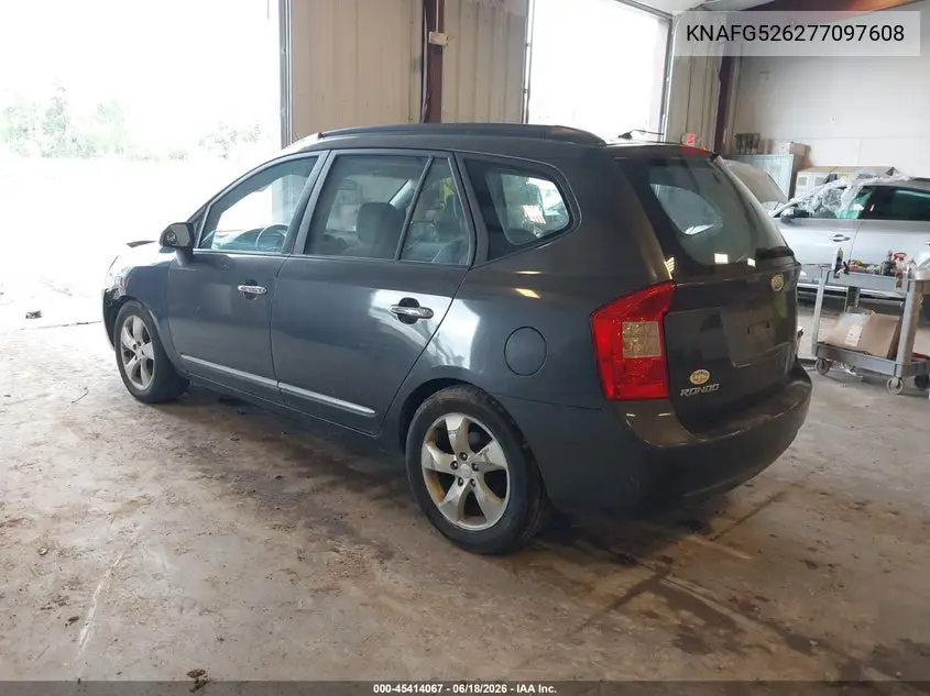 2007 Kia Rondo Ex V6 VIN: KNAFG526277097608 Lot: 45414067