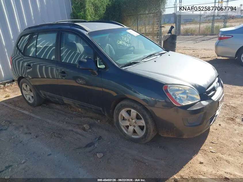2007 Kia Rondo Lx VIN: KNAFG525877067794 Lot: 45455126