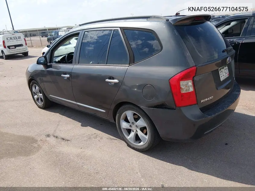 2007 Kia Rondo Ex V6 VIN: KNAFG526677104575 Lot: 45462136