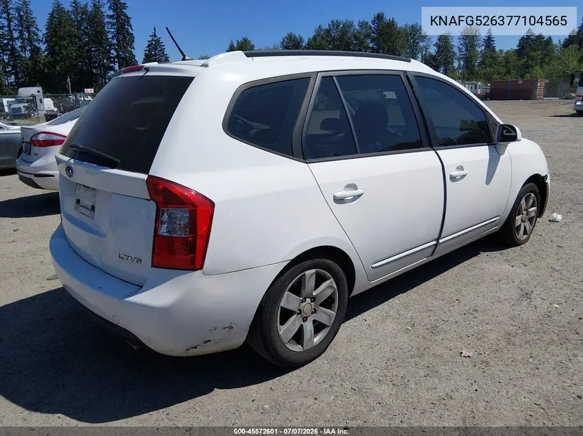 2007 Kia Rondo Lx V6 VIN: KNAFG526377104565 Lot: 45572601