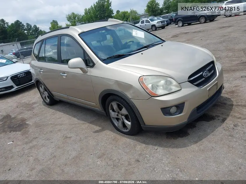 2007 Kia Rondo Ex V6 VIN: KNAFG526X77047815 Lot: 45581790