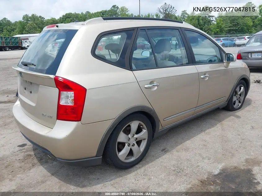 2007 Kia Rondo Ex V6 VIN: KNAFG526X77047815 Lot: 45581790