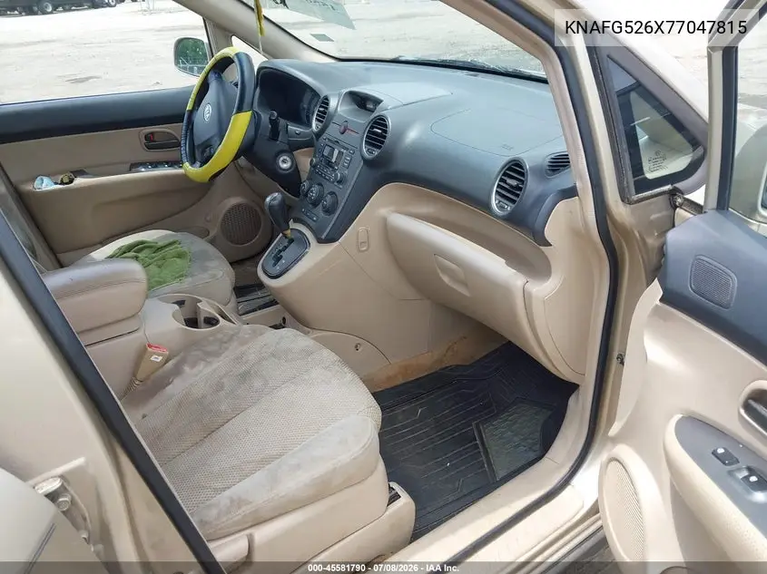 2007 Kia Rondo Ex V6 VIN: KNAFG526X77047815 Lot: 45581790