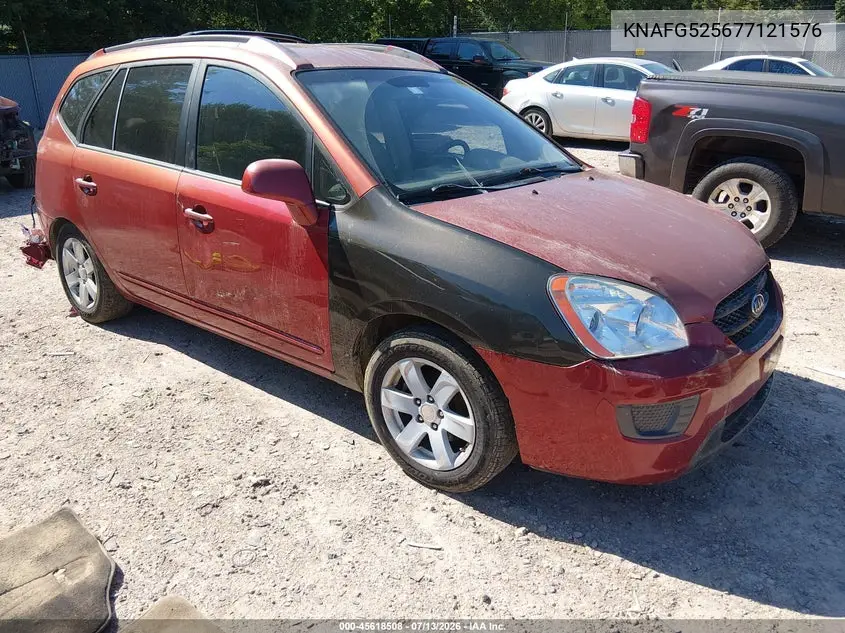 2007 Kia Rondo Lx VIN: KNAFG525677121576 Lot: 45618508