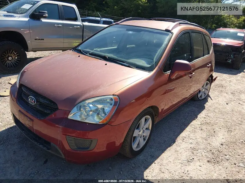 2007 Kia Rondo Lx VIN: KNAFG525677121576 Lot: 45618508