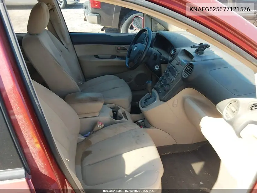 2007 Kia Rondo Lx VIN: KNAFG525677121576 Lot: 45618508