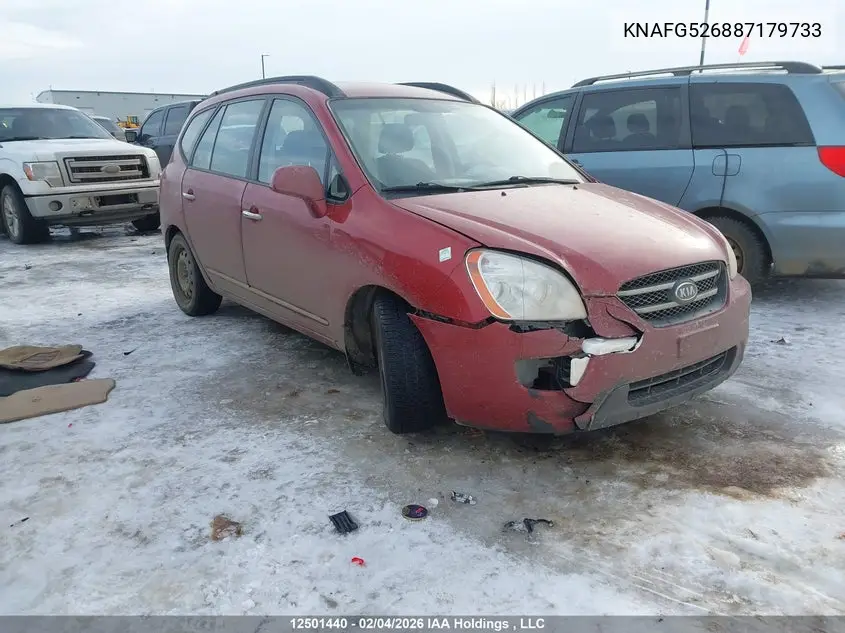 2008 Kia Rondo Ex-V6/Ex-V6 Luxury VIN: KNAFG526887179733 Lot: 12501440