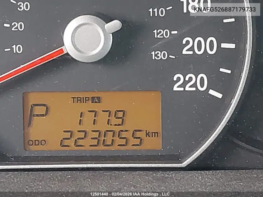 2008 Kia Rondo Ex-V6/Ex-V6 Luxury VIN: KNAFG526887179733 Lot: 12501440