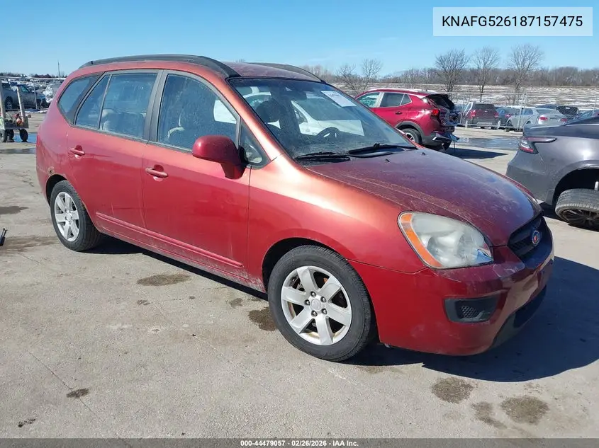 2008 Kia Rondo Lx V6 VIN: KNAFG526187157475 Lot: 44479057