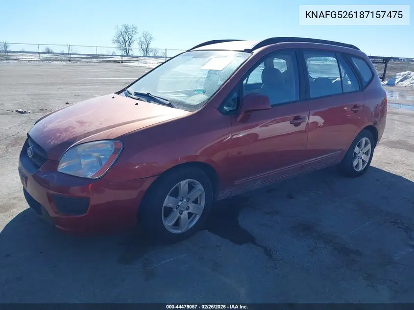 2008 Kia Rondo Lx V6 VIN: KNAFG526187157475 Lot: 44479057