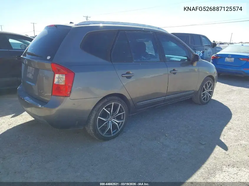 2008 Kia Rondo Lx V6 VIN: KNAFG526887125574 Lot: 44662521