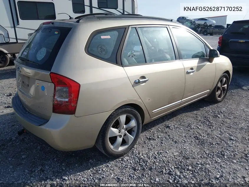 2008 Kia Rondo Ex V6 VIN: KNAFG526287170252 Lot: 44668893