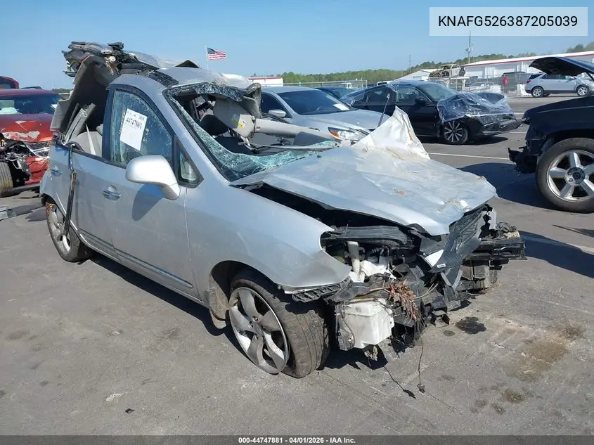 2008 Kia Rondo Ex V6 VIN: KNAFG526387205039 Lot: 44747881