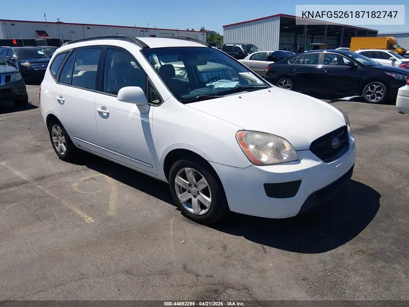 2008 Kia Rondo Lx V6 VIN: KNAFG526187182747 Lot: 44892298