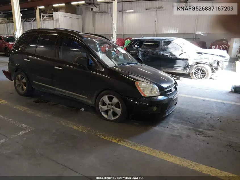 2008 Kia Rondo Ex V6 VIN: KNAFG526887167209 Lot: 45030216