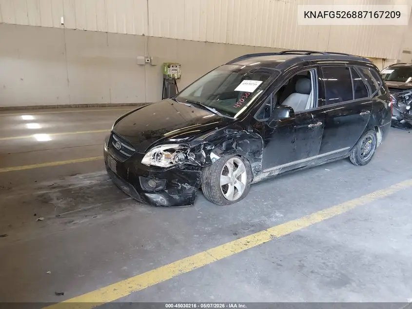 2008 Kia Rondo Ex V6 VIN: KNAFG526887167209 Lot: 45030216