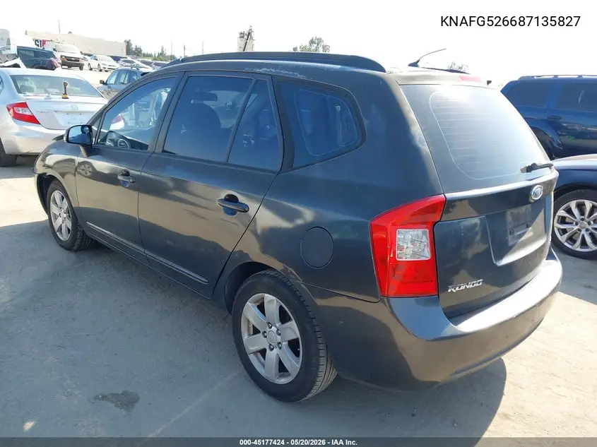 2008 Kia Rondo Lx V6 VIN: KNAFG526687135827 Lot: 45177424