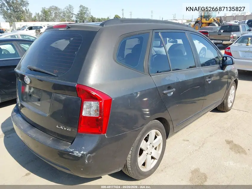 2008 Kia Rondo Lx V6 VIN: KNAFG526687135827 Lot: 45177424