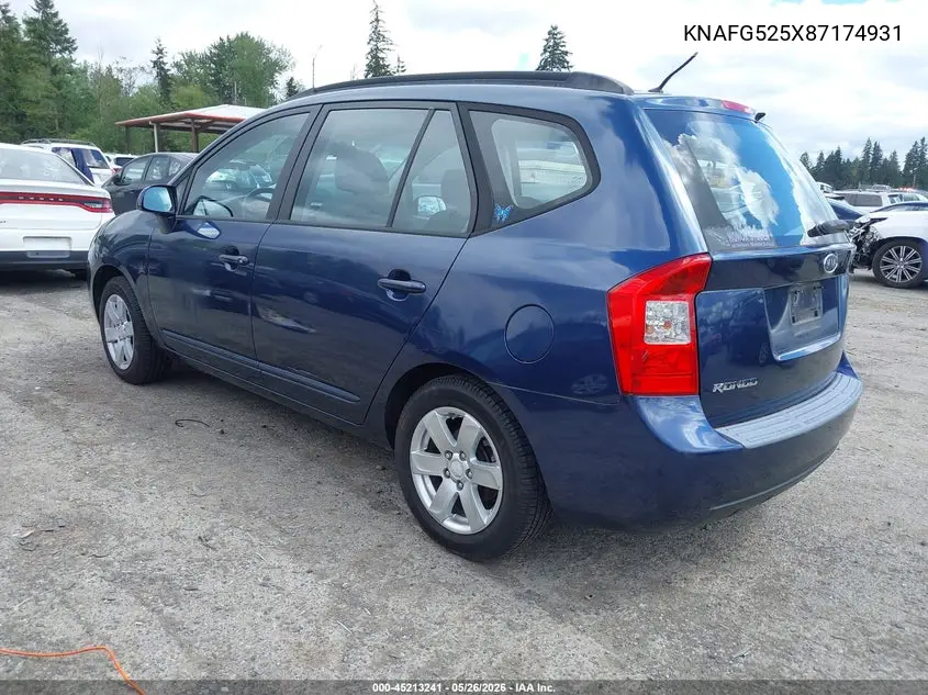 2008 Kia Rondo Lx VIN: KNAFG525X87174931 Lot: 45213241