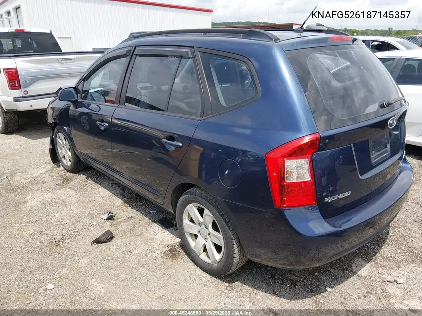 2008 Kia Rondo Lx V6 VIN: KNAFG526187145357 Lot: 45248560