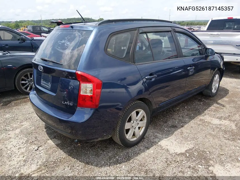 2008 Kia Rondo Lx V6 VIN: KNAFG526187145357 Lot: 45248560