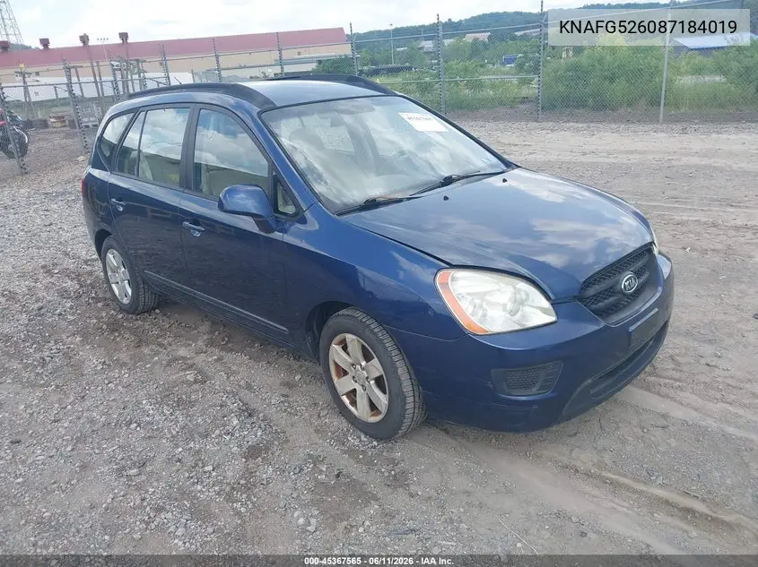 2008 Kia Rondo Lx V6 VIN: KNAFG526087184019 Lot: 45367565