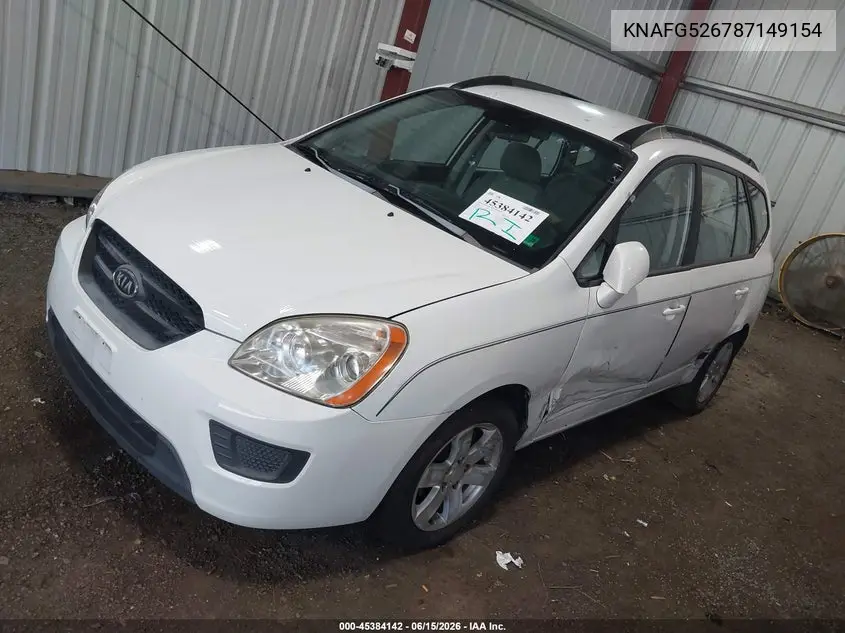 2008 Kia Rondo Lx V6 VIN: KNAFG526787149154 Lot: 45384142