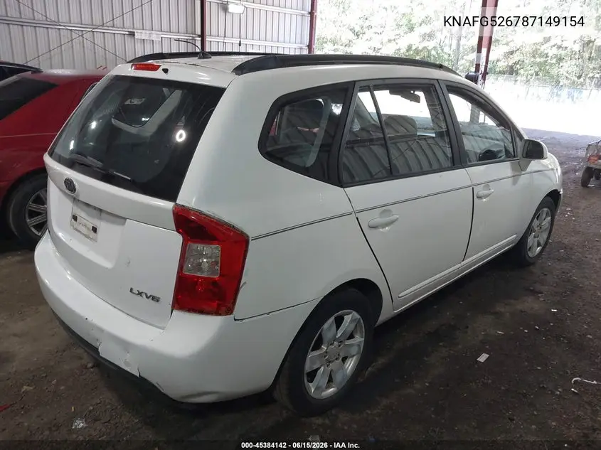 2008 Kia Rondo Lx V6 VIN: KNAFG526787149154 Lot: 45384142