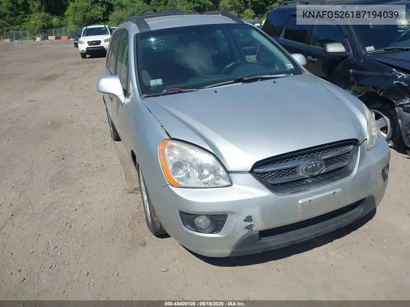 2008 Kia Rondo Ex V6 VIN: KNAFG526187194039 Lot: 45400100