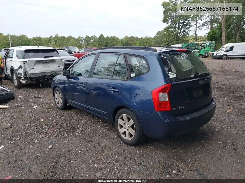 2008 Kia Rondo Lx VIN: KNAFG525687165174 Lot: 45477973