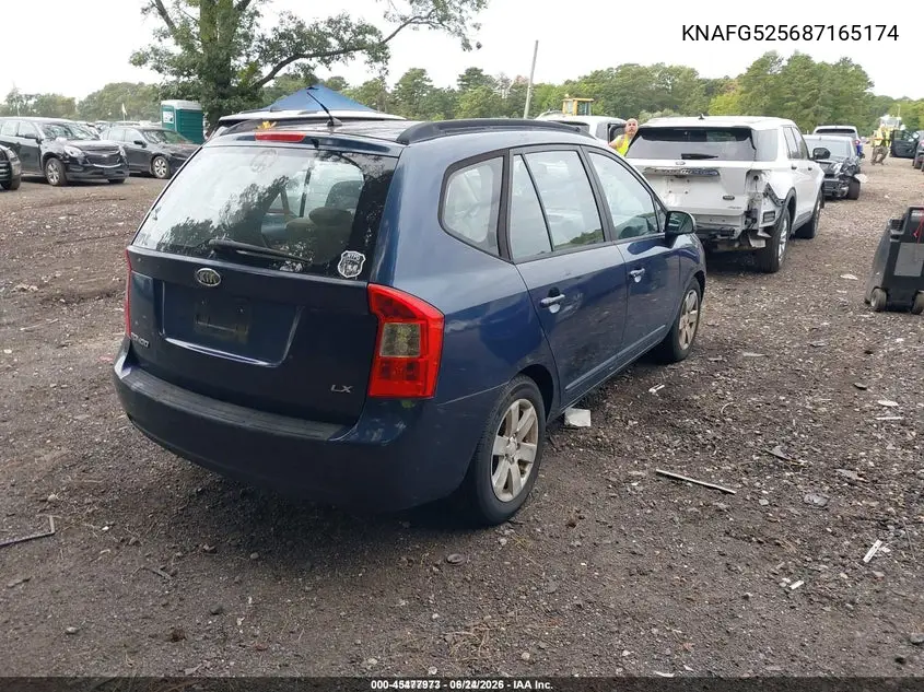 2008 Kia Rondo Lx VIN: KNAFG525687165174 Lot: 45477973