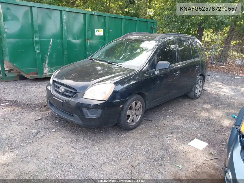 2008 Kia Rondo Lx VIN: KNAFG525787210557 Lot: 45511905