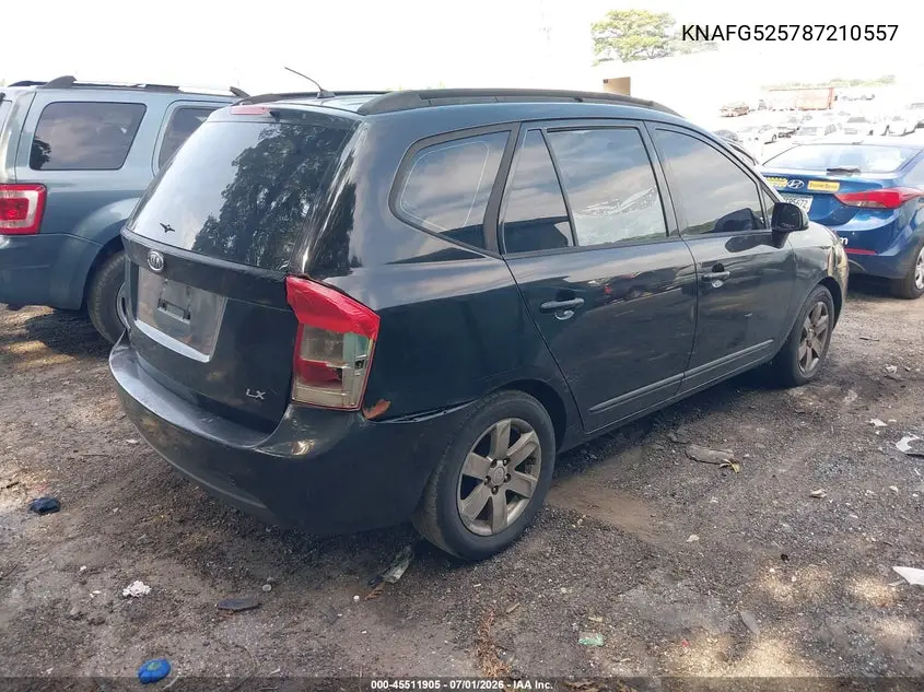 2008 Kia Rondo Lx VIN: KNAFG525787210557 Lot: 45511905