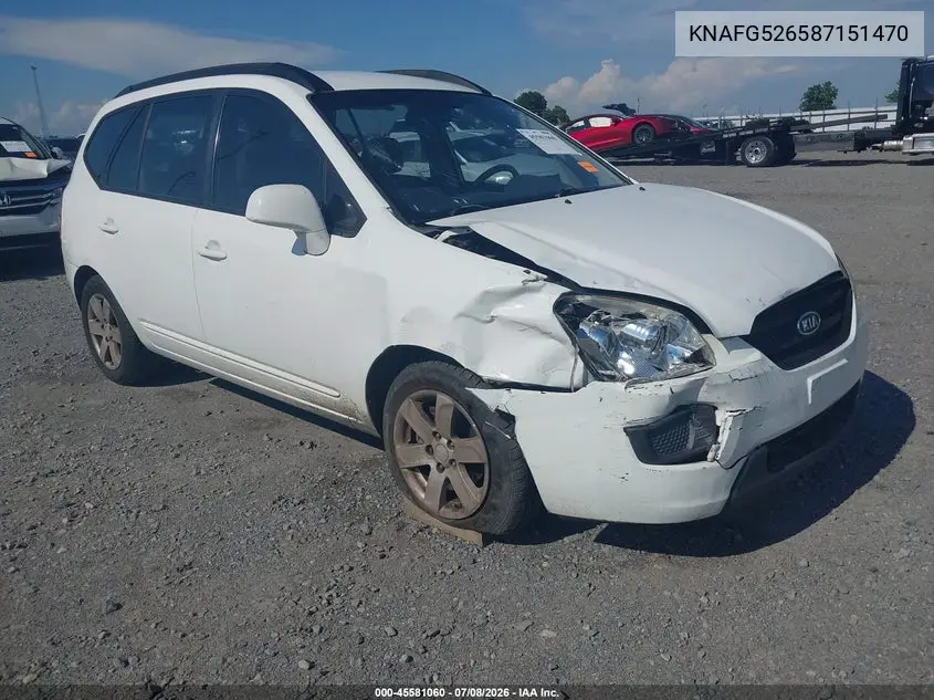 2008 Kia Rondo Lx V6 VIN: KNAFG526587151470 Lot: 45581060